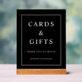 Elegant Black Cards And Gifts Wedding Acryl Bord (Neutraal)
