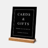 Elegant Black Cards And Gifts Wedding Acryl Bord (Hoek)