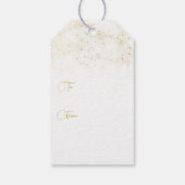 Elegant Black Cat en Gold Snow Wereldbol Gift Labe Cadeaulabel (Achterkant)