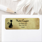 Elegant Black Cat Etiket (Insitu)