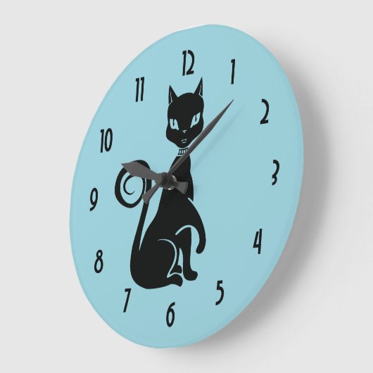 Elegant Black Cat Grote Klok (Hoek)