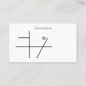 Elegant Black Cat Halloween Invitation Visitekaartje (Achterkant)