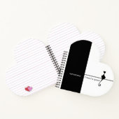 Elegant Black Cat Illustration Art Notitieboek (Binnen)