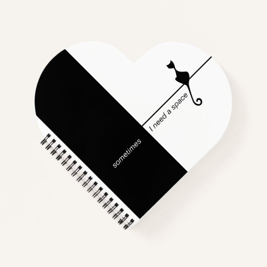 Elegant Black Cat Illustration Art Notitieboek (Voorkant)