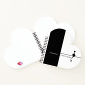 Elegant Black Cat Illustration Art Notitieboek (Binnen)
