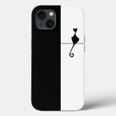 Elegant Black Cat Illustration Case-Mate iPhone Case (Achterkant)