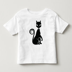 Elegant Black Cat Kinder Shirts