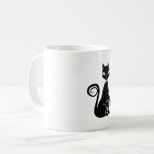 Elegant Black Cat Koffiemok (Voorkant links)