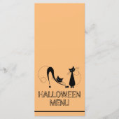 Elegant Black Cat, menu Halloween (Voorkant)