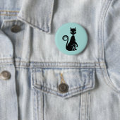 Elegant Black Cat Ronde Button 5,7 Cm (In situ)