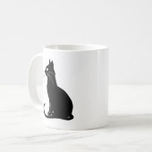 Elegant Black Cat Silhouette Mug Koffiemok (Voorkant links)