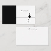 Elegant Black Cat Visitekaartje (Voorkant / Achterkant)