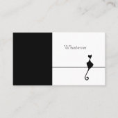 Elegant Black Cat Visitekaartje (Voorkant)