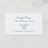 Elegant Black Cat Visitekaartje (Achterkant)