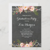 Elegant Black Chalkboard-Afstuderen Kaart (Voorkant)