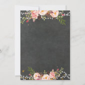Elegant Black Chalkboard-Afstuderen Kaart (Achterkant)