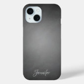 Elegant Black Chalkboard Vignette met naam Case-Mate iPhone Case (Achterkant)