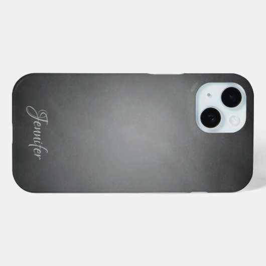 Elegant Black Chalkboard Vignette met naam Case-Mate iPhone Case (Achterkant (horizontaal))
