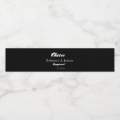 Elegant Black Cheers Engagement Party Favors Waterfles Etiket (Enkel label)