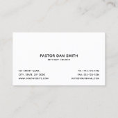 Elegant Black Christelijk Church predikant | Minis Visitekaartje (Achterkant)