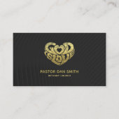 Elegant Black Christelijk Church predikant | Minis Visitekaartje (Voorkant)