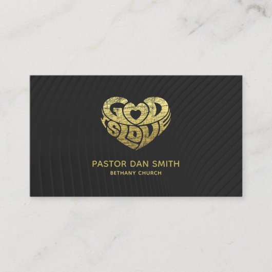 Elegant Black Christelijk Church predikant | Minis Visitekaartje (Voorkant)