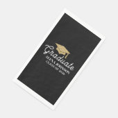 Elegant Black Class Of 2026 Graduation Servet (Hoek)
