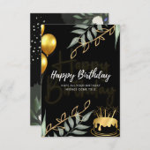Elegant Black Congratulations cards RSVP Kaartje (Voorkant / Achterkant)