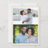 Elegant Black Cream Modern Typografie 3 Foto's Save The Date (Achterkant)