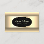 Elegant Black Cream Ombre Light Gold Decor Lijst Visitekaartje (Voorkant)
