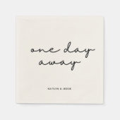 Elegant Black Custom Rehearings - Een dag verder Servet (Voorkant)