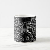 Elegant Black Damascus Silver Metallic  kant Koffiemok (Center)