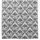 Elegant Black Damask Douchegordijn (Voorkant)