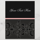 Elegant Black DAMASK Flyer (Voorkant)