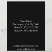 Elegant Black DAMASK Flyer (Achterkant)