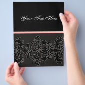 Elegant Black DAMASK Flyer (Hand)