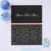 Elegant Black DAMASK Flyer (Enkel)