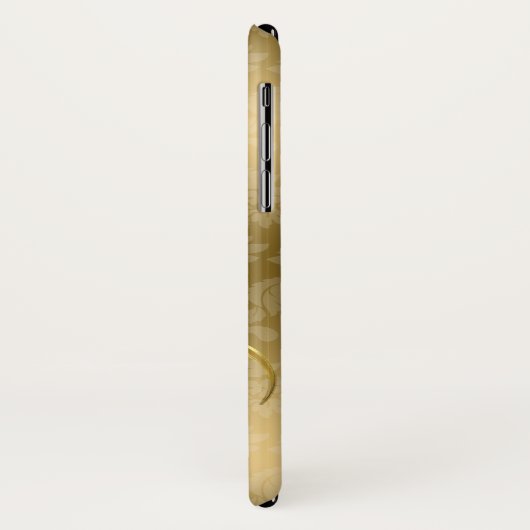 Elegant Black Damask Gold Swirls Case-Mate iPhone Case (Achterkant/links)