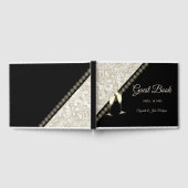 Elegant Black, Damask Guest Book Gastenboek (Volledig)