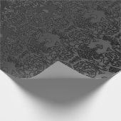 Elegant Black Damask Lace Cadeaupapier (Hoek)