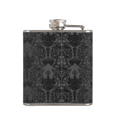 Elegant Black Damask Lace Heupfles (Achterkant)