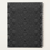 Elegant Black Damask Lace Planner (Achterkant)