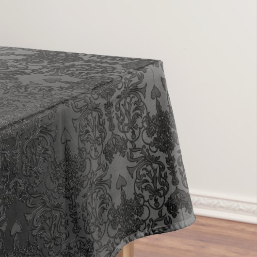 Elegant Black Damask Lace Tafelkleed (Voorbeeld)