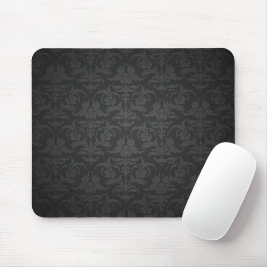 Elegant Black Damask Muismat (Met muis)