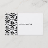 Elegant Black Damask Pattern Salon Appointment Afsprakenkaartje (Achterkant)