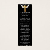 Elegant Black Delicate Memorial Funeral Bladwijzer Mini Visitekaartjes (Achterkant)
