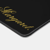 Elegant Black Desk Mat Featuring Your Name (Hoek)