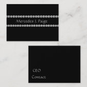 ELEGANT BLACK DIAMOND FAUX Visitekaartje (Voorkant / Achterkant)