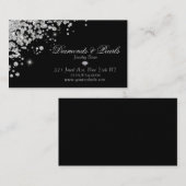Elegant Black Diamond Jewel Ontworpen Sparkle Visitekaartje (Voorkant / Achterkant)