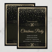 Elegant Black Diamonds Lijst Kerst Kaart (Voorkant / Achterkant)